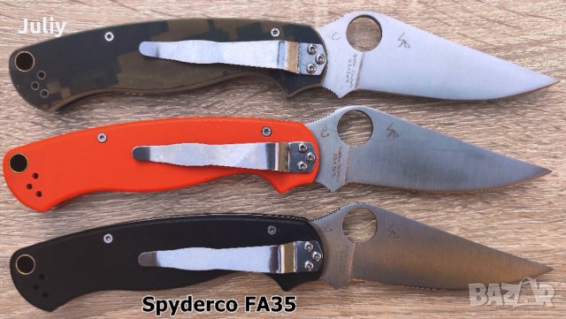 Сгъваем нож Spyderco Military / Paramilitary / FA35, снимка 8 - Ножове - 19574898