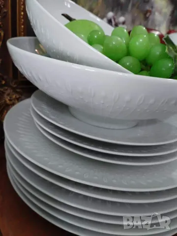 EDELSTEIN BAVARIA- Сервиз от бял релефен порцелан за ценители, снимка 5 - Сервизи - 48935525