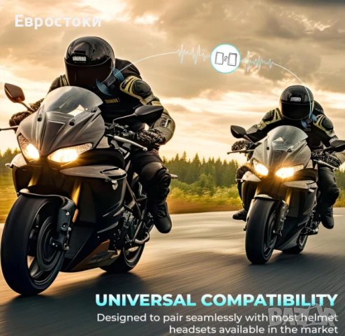 Мотоциклетна комуникационна система TK-X2, двойна - комплект от 2 слушалки, Bluetooth интерком , снимка 3 - Аксесоари и консумативи - 50596698