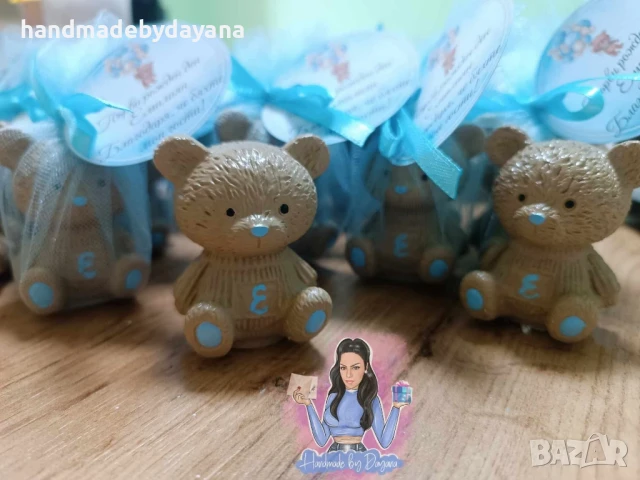 Подаръчета за гости - мече с буквичка , снимка 1