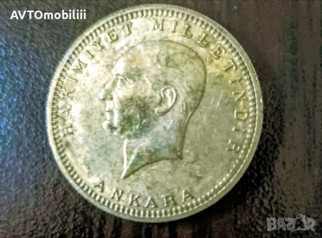 Копие на златна турска монета 500 куруша 1952г. с позлатен 24 карат сертификат, снимка 3 - Нумизматика и бонистика - 48132872