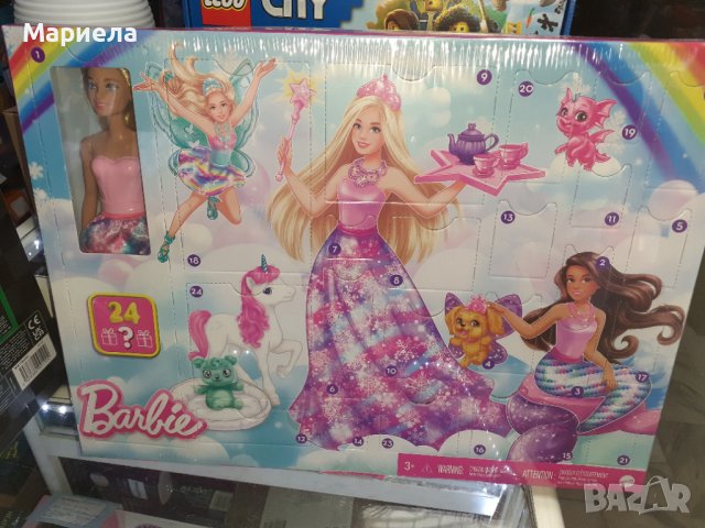 Адвент календар на Barbie Dreamtopia /Адвент календар Mattel,С Barbie Land Fantasy кукла,Многоцветен, снимка 8 - Кукли - 44381608