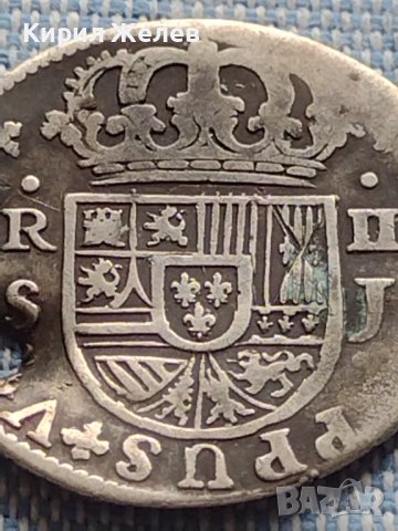 Сребърна монета 2 реала 1722г. Филип пети Севиля Испания 18704, снимка 5 - Нумизматика и бонистика - 42903852