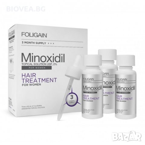 Против косопад и оплешивяване FOLIGAIN 2% MINOXIDIL за жени., снимка 1