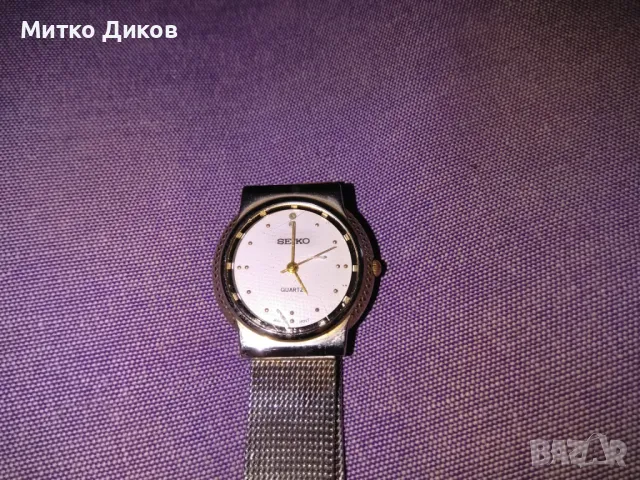 Seiko Japan марков японски кварцов часовник метална каишка, снимка 4 - Мъжки - 47454670