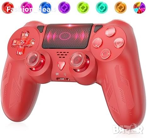 Нов Безжичен контролер за PS-4 с RGB бутони и дълга издръжливост на батерията
