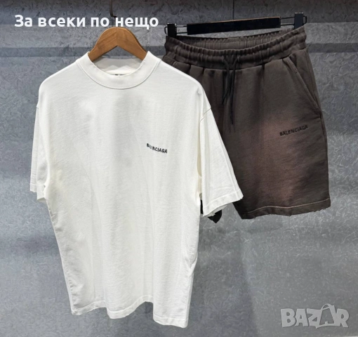 Balenciaga Мъжки Летен Екип Тениска И Къси Панталонки👕🩳Мъжки Къс Комплект Код Mens P.252, снимка 2 - Спортни дрехи, екипи - 53922653
