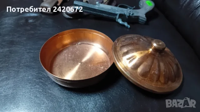 медна купа с капак, снимка 4 - Антикварни и старинни предмети - 56073623