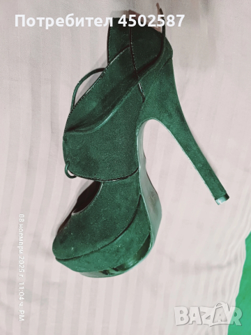 Черни обувки в връзки и 15 см ток, снимка 7 - Дамски обувки на ток - 52949125