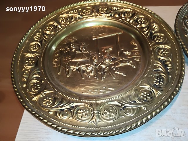 КОНЕ КАРЕТИ-МЕД/МЕСИНГ 31СМ 2БР-ВНОС АНГЛИЯ 2605221946, снимка 5 - Антикварни и старинни предмети - 36885870