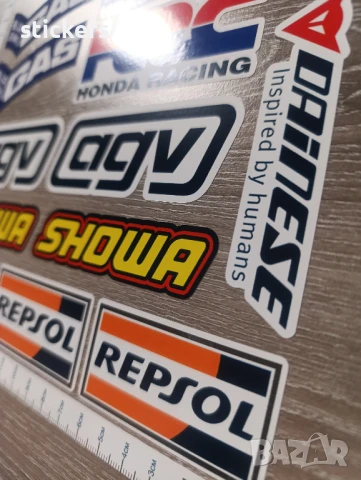 Стикери за ХОНДА Honda Alpinestars GRC AGV Showa и др., снимка 7 - Части - 51368763