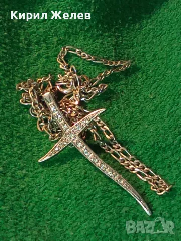 СКЪПОЦЕНЕН СРЕБЪРЕН КРЪСТ РОДИРАНО СРЕБРО 925 с БЛЕСТЯЩИ ЦИРКОНИ и СРЕБЪРНА ВЕРИЖКА СРЕБРО 925 30605, снимка 17 - Колиета, медальони, синджири - 49328829