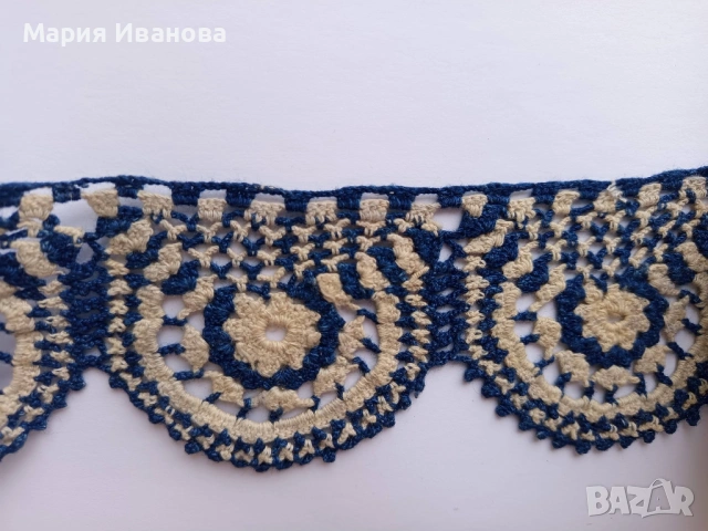 плетена дантела на една кука; на лента, снимка 11 - Декорация за дома - 53913621