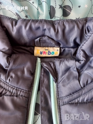 Детско зимно яке за момче Kuniboo, размер 74-80, с качулка, в тъмно синьо. Много запазено, снимка 4 - Бебешки якета и елеци - 51537261