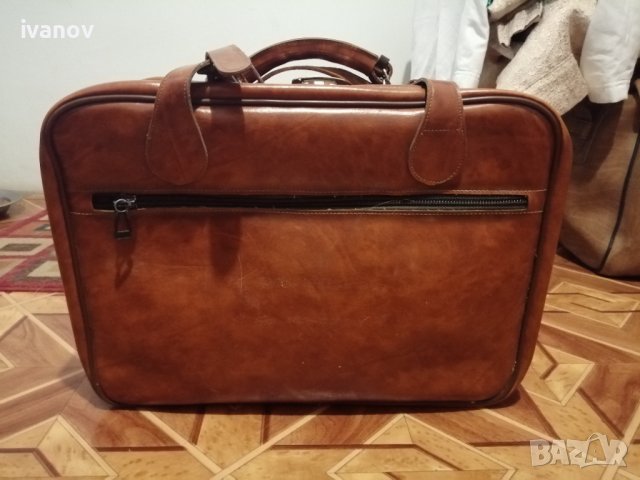 Куфар от естествена кожа , снимка 1
