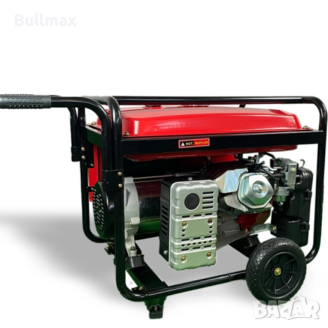  Трифазен бензинов генератор за ток за къща 9,5 KW + ATS кутия /автоматика/ червен, преносим, снимка 2 - Генератори - 52569824