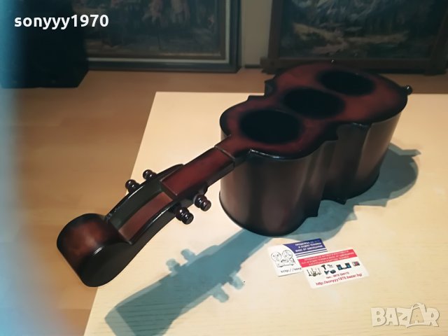 цигулка-дървена за колекция за вино-60х22х16см, снимка 13 - Колекции - 30062949