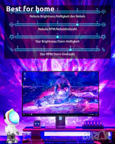 LBSTP Astronaut Galaxy Star Projector Light, снимка 7 - Други - 48351391