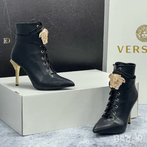 дамски боти на ток versace , снимка 5 - Дамски боти - 49095641