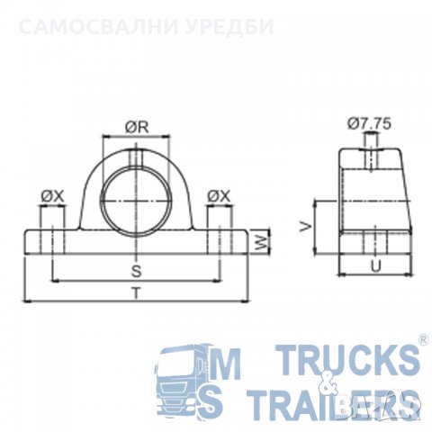 Конзола за Монтаж на Цилиндър HYVA Ø 60, снимка 2 - Части - 29463371