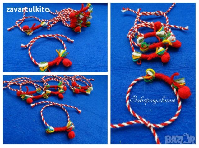 Арт мартеници гривни от вълна