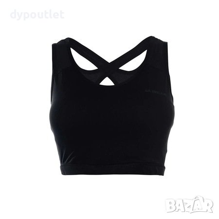 La Gear - Дамски спортен сутиен Crop, Черен, размери XXS и S EU.