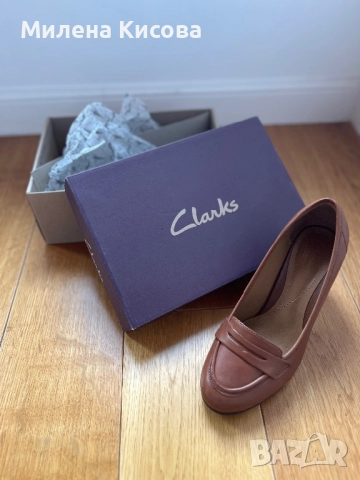 Нови кожени обувки Clarks 37, снимка 5 - Дамски обувки на ток - 52983923