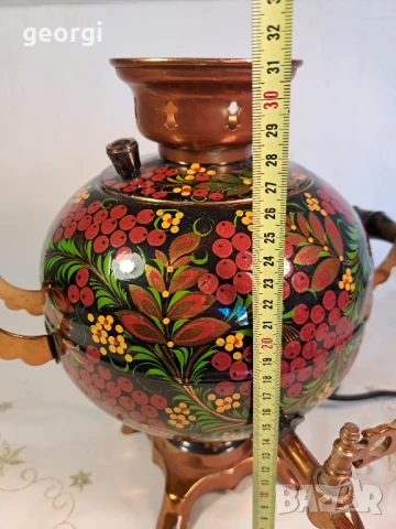 руски самовар ръчноизрисуван , снимка 9 - Антикварни и старинни предмети - 50580789