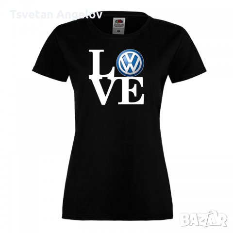 Разпродажба! Дамска тениска VW Volkswagen LOVE, снимка 1 - Тениски - 32105204