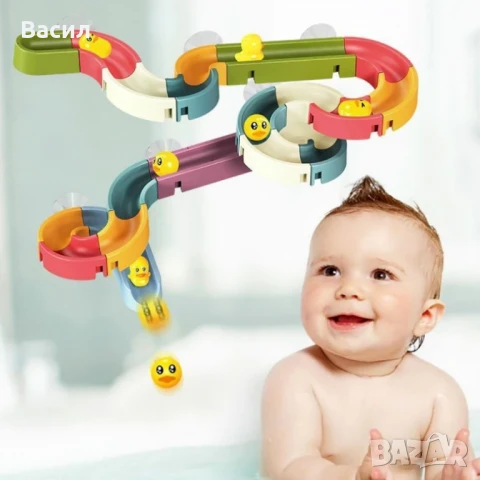 Играчка пъзрзалка писта с препядствия за баня, снимка 1