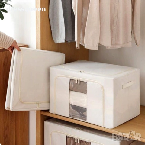 4560 ЛЕН+ПАМУК Елегантна ленена кутия за съхранение с висока издръжливост, снимка 6 - Други стоки за дома - 53902363