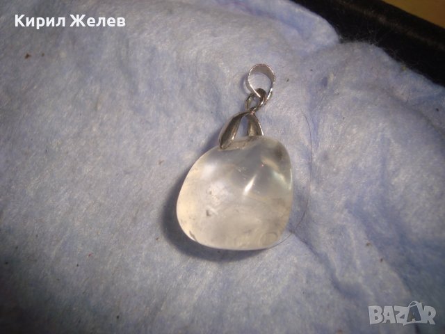АРТ ДЕКО СКЪПОЦЕНЕН МЕДАЛЬОН - НАТУРАЛЕН ПЛАНИНСКИ КРИСТАЛ КВАРЦ 27905, снимка 2 - Колиета, медальони, синджири - 37128023