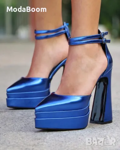 Сандали на ток - Кожа