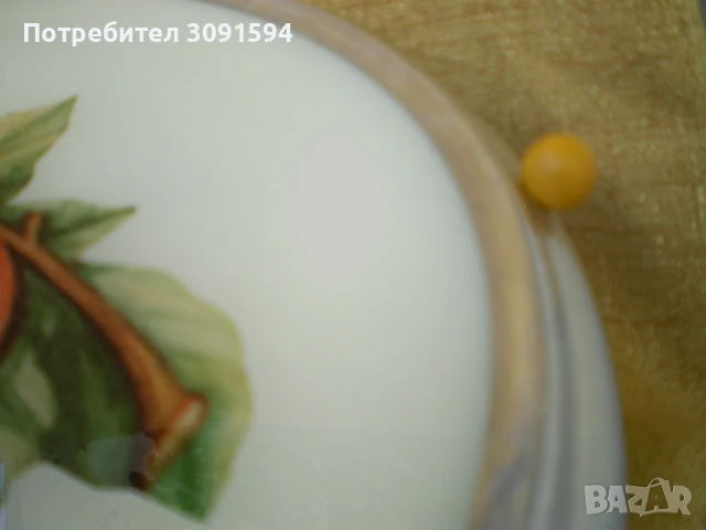 Ретро въртящ порцеланов поднос на плодове, снимка 4 - Колекции - 50848308