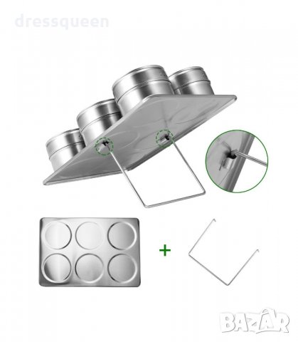 2971 Поставка за 6 магнитни бурканчета, снимка 2 - Аксесоари за кухня - 34258164