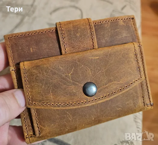 Портфейл естествена кожа