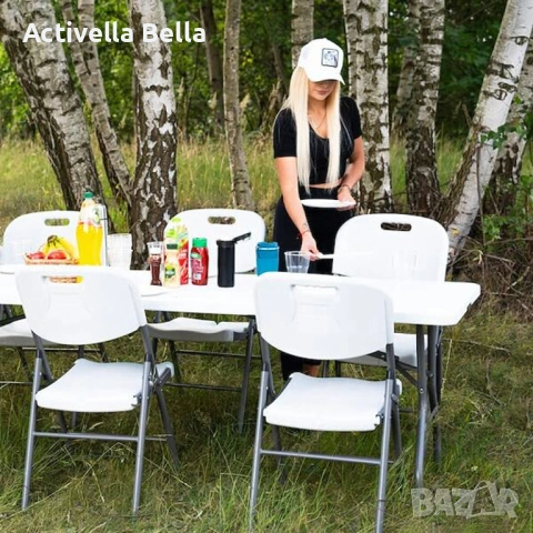 Комплект 4 броя сгъваеми кетъринг столове за градина и събития - удобни и издръжливи, снимка 3 - Столове - 53203162