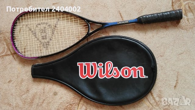 Ракета за скуош DUNLOP с калъф WILSON, снимка 2 - Тенис - 38653993
