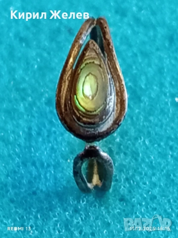 Винтидж авторски сребърен пръстен с седеф ръчна изработка 52425, снимка 4 - Пръстени - 52736531