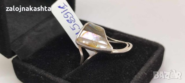 Сребърен пръстен с Опал-2,73гр/925, снимка 3 - Пръстени - 44476858