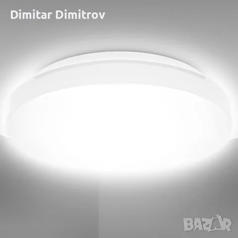 Нова B.K.Licht LED лампа за баня 10W, IP44, неутрално бяла 4000K, Ø22 см