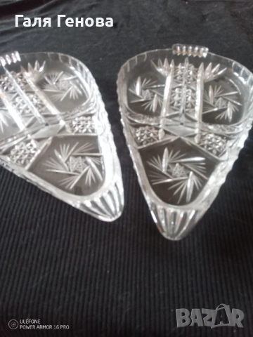 Кристална чиния 2бр, снимка 2 - Чинии - 54187214