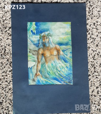 КАРТИНА "СЪЗДАТЕЛЯ" смесена техника / ПОДПИСАНА