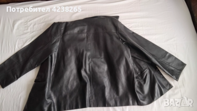 кожено яке - черно, естествена кожа, с подплата, снимка 7 - Якета - 52217014