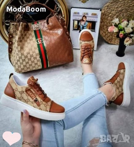 Дамски комплект обувки и чанта Gucci 
