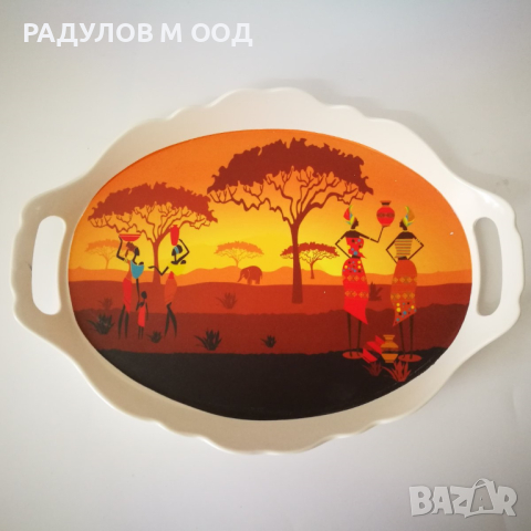 Поднос меланим с дръжки Вълна / 2009600, снимка 3 - Аксесоари за кухня - 44599526