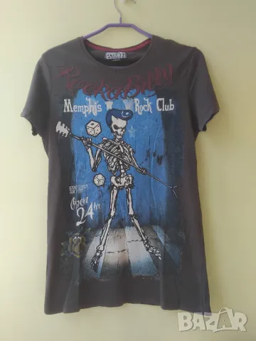 Alcott Tattoo - оригинална Street Wear Casual ежедневна тениска скелет, снимка 2 - Тениски - 49810377