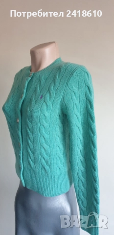 POLO Ralph Lauren Cable Wool / Cashmere Knit Womens Size S НОВО! ОРИГИНАЛ! Дамска Жилетка, снимка 8 - Жилетки - 52414916