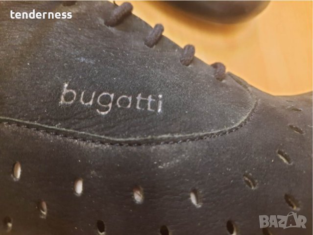Bugatti, прекрасни есенни обувки в тъмно синьо с перфорация., снимка 5 - Дамски обувки на ток - 30147958