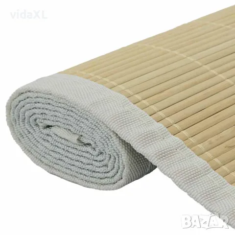 vidaXL Бамбуков килим, 160x230 см, естествен цвят, снимка 6 - Килими - 56146453